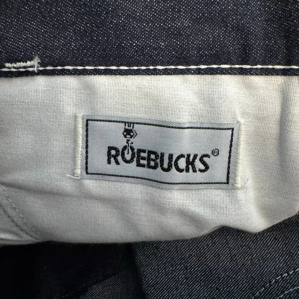 Vintage Roebucks Carpenter Jeans Mens 34x34 Workwear Utility Denim